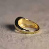 14k Customized Engraving Signet Gold Ring by VicStoneNYC Fine Jewelry