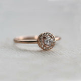 Halo Diamond Engagement Ring by VicStoneNYC Fine Jewelry