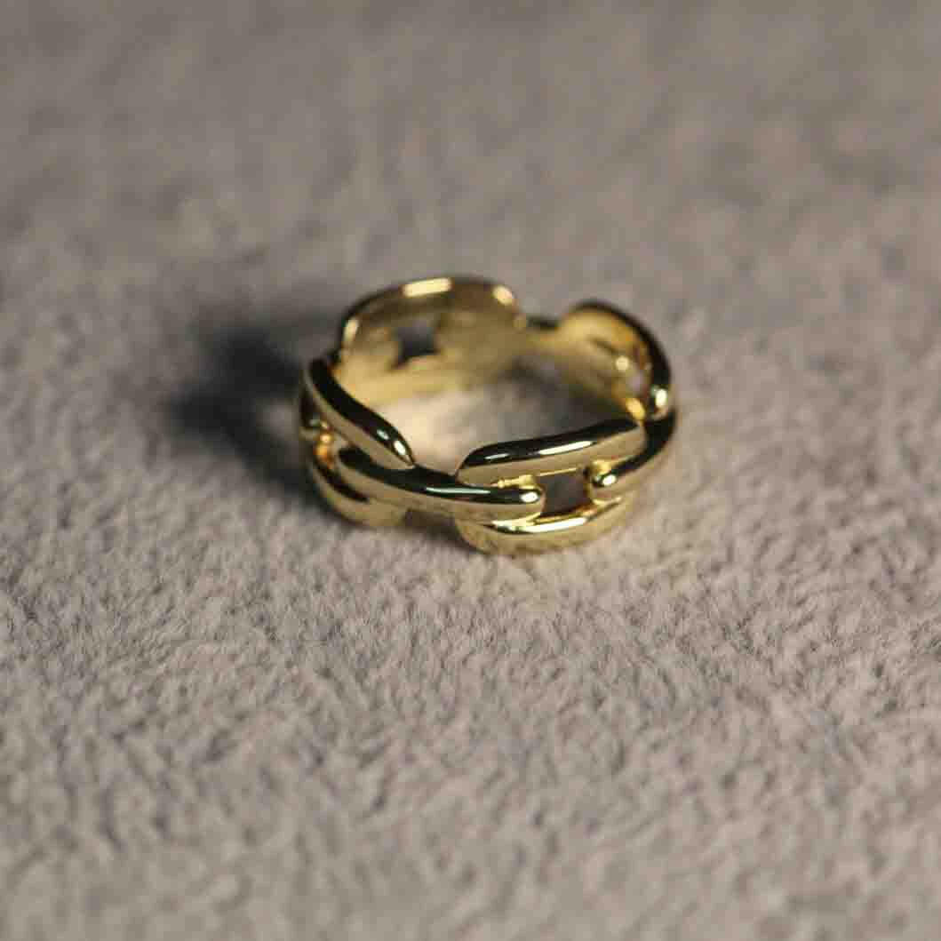 14k Bold Chain Gold Ring by VicStoneNYC Fine Jewelry