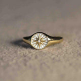 10k Northern Star Diamond Signet Ring by VicStoneNYC Fine Jewelry