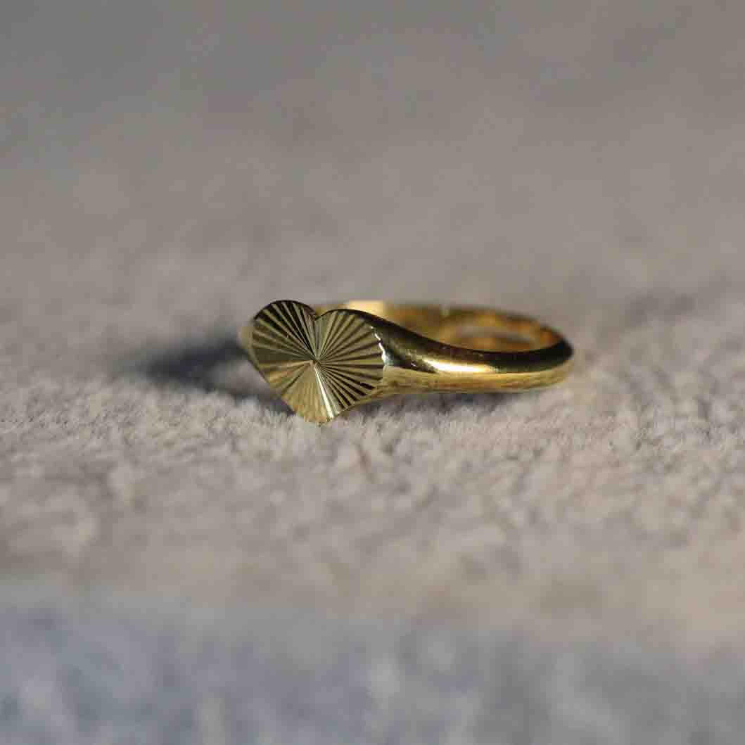 14k Solid Gold Heart Ring by VicStoneNYC Fine Jewelry