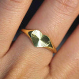 14k Solid Gold Heart Ring by VicStoneNYC Fine Jewelry