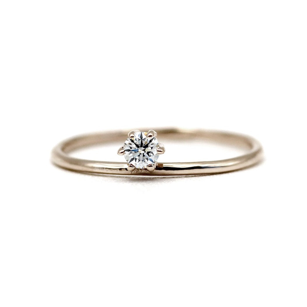 14k Natural Diamond Unique Settling Ring by VicStoneNYC Fine Jewelry