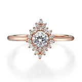 Unique Design Natural Diamond Engagement Ring by VicStoneNYC Fine Jewelry