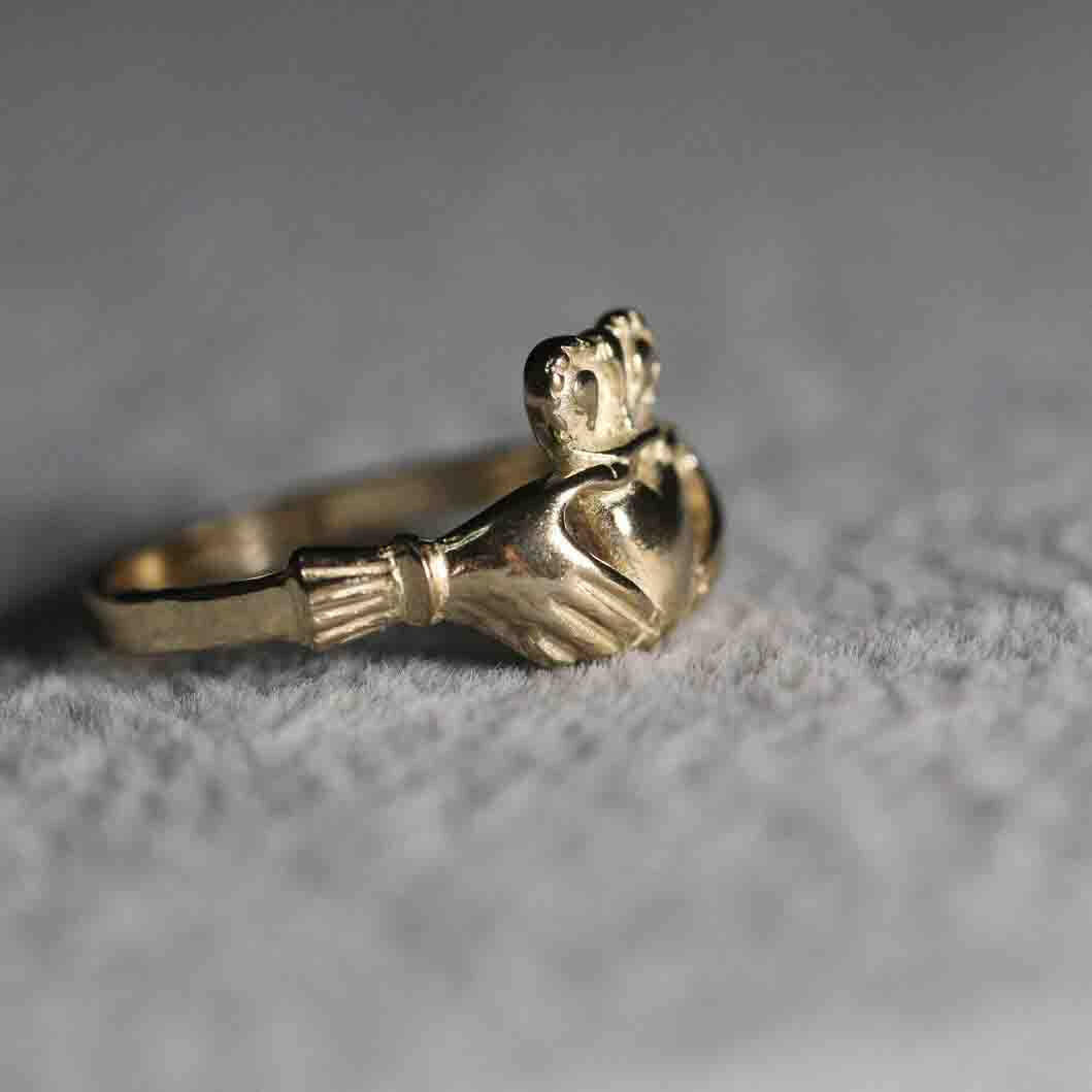 14k Solid Gold Claddagh Ring by VicStoneNYC Fine Jewelry