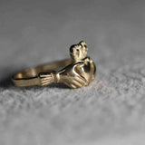 14k Solid Gold Claddagh Ring by VicStoneNYC Fine Jewelry