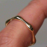 10k Gold Wave Ring by VicStoneNYC Fine Jewelry