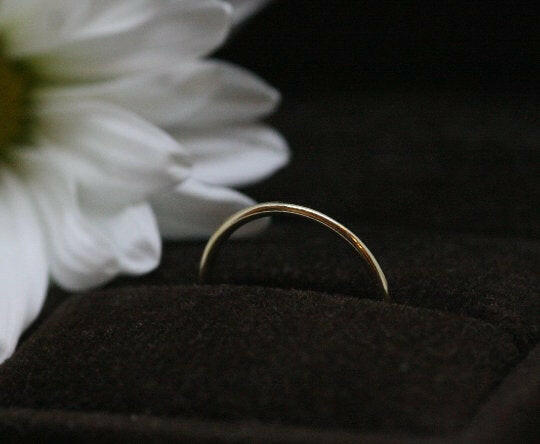 14k little thin ring - handcraft jewelry brand by VicStoneNYC Fine Jewelry