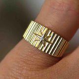 14k Diamond Star Ring by VicStoneNYC Fine Jewelry