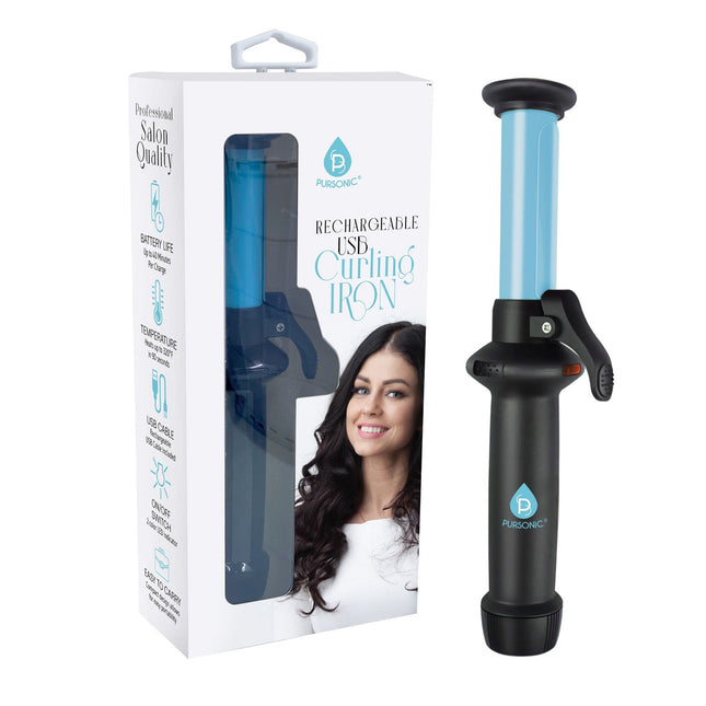 USB Rechargeable Mini Curling Iron by Pursonic