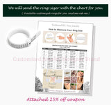 How To Measure Your Ring Size At Home -Ring Sizer - Ring size guide by VicStoneNYC Fine Jewelry