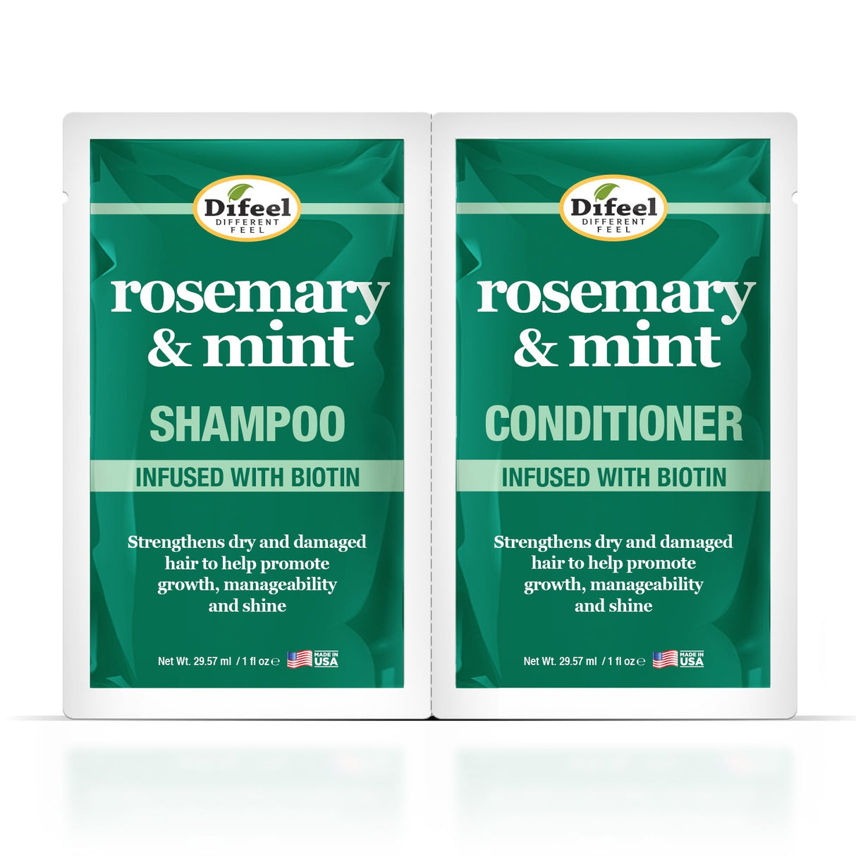 Difeel Rosemary Mint with Biotin Shampoo & Conditioner Combo Packet 2oz. by difeel - find your natural beauty