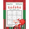 Large Print Sudoku - Christmas Edition - 180 Easy to Hard Puzzles: Large Print Sudoku Book for Adults - Book 1