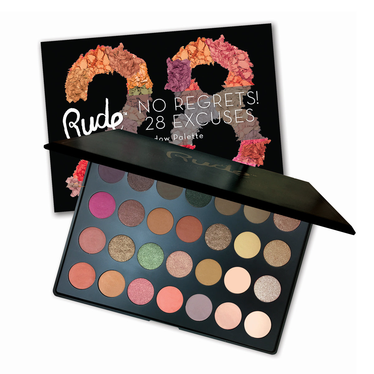 RUDE No Regrets! 28 Excuses Eyeshadow Palette (DC) - Virgo