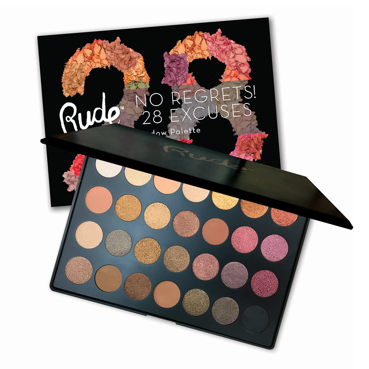 RUDE No Regrets! 28 Excuses Eyeshadow Palette (DC) - Scorpio