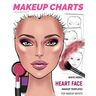 Makeup Charts - Face Charts for Makeup Artists: White Model - HEART face shape