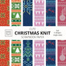 Cute Christmas Knit Scrapbook Paper: 8x8 Holiday Designer Patterns for Decorative Art, DIY Projects, Homemade Crafts, Cool Art Ideas