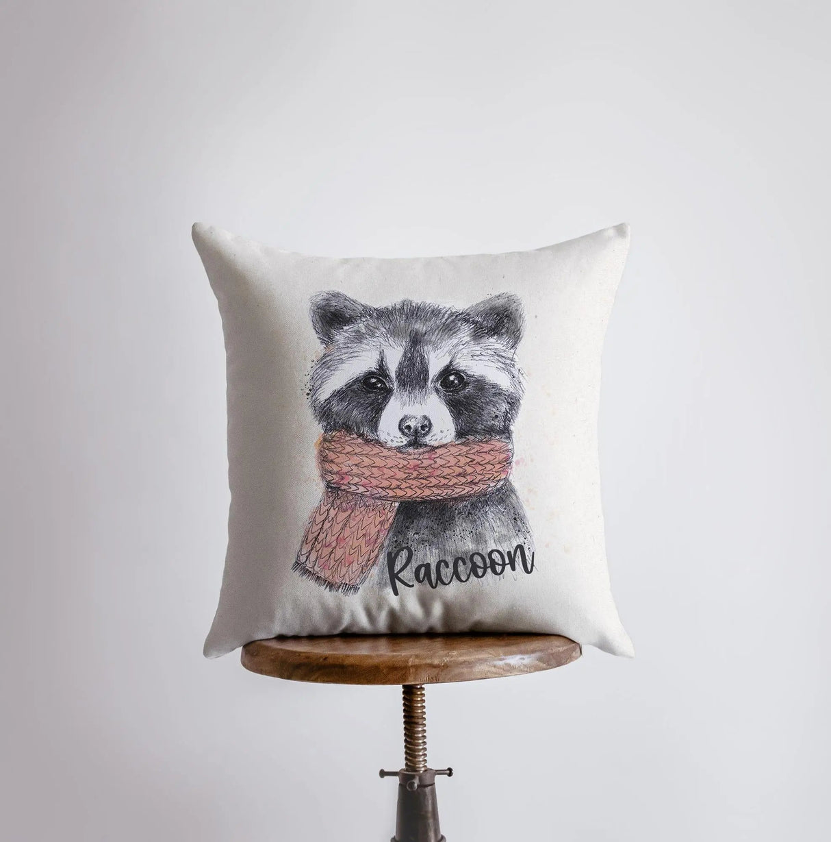 Raccoon Hipster | Pillow Cover | Raccoon Pillow | Throw Pillow | Wilderness | Animal | Cute Throw Pillows | Animal Print Decorative Pillows by UniikPillows