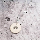 Rainbow Baby Initial Necklace by Salt and Sparkle