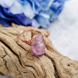 Raw Purple Amethyst Wire Wrapped Statement Ring by Salt and Sparkle