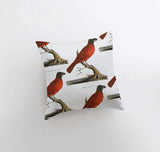 Red Bird Pillow Cover | Birds | Farmhouse Decor | Home Decor | Bird Lover | Red Throw Pillows | Gift for her | Accent Pillow Covers | Gift by UniikPillows