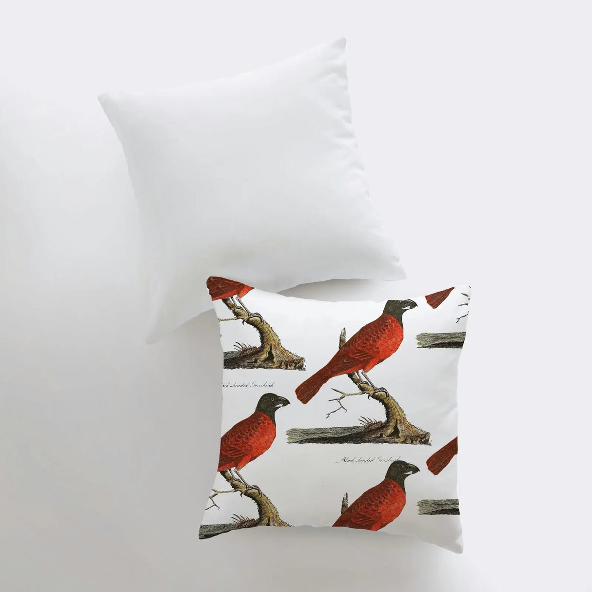 Red Bird Pillow Cover | Birds | Farmhouse Decor | Home Decor | Bird Lover | Red Throw Pillows | Gift for her | Accent Pillow Covers | Gift by UniikPillows