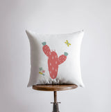 Red Cactus | Pillow Cover | Good Vibes Only | Cactus Pillow | Positive Vibes | South Western | Succulent Pillow | Cactus Pillow Case by UniikPillows