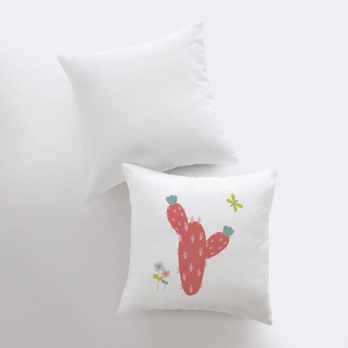 Red Cactus | Pillow Cover | Good Vibes Only | Cactus Pillow | Positive Vibes | South Western | Succulent Pillow | Cactus Pillow Case by UniikPillows