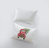 Red Christmas Truck | 18x12 | Wreath Pillow Cover | Red Truck | Christmas Decor | Throw Pillow | Home Decor | Room Decor | Sister Gift by UniikPillows