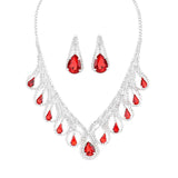 Teardrop Crystal Rhinestone Collar Necklace by Madeline Love