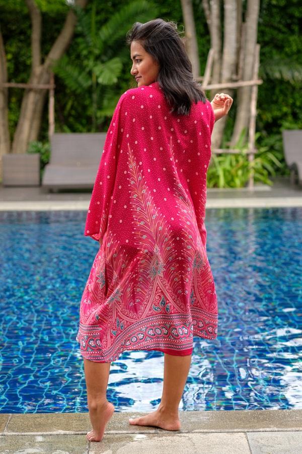 Red Feather Kimono by Hippie Pants