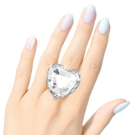 Heart Stone Stretch Ring by Madeline Love