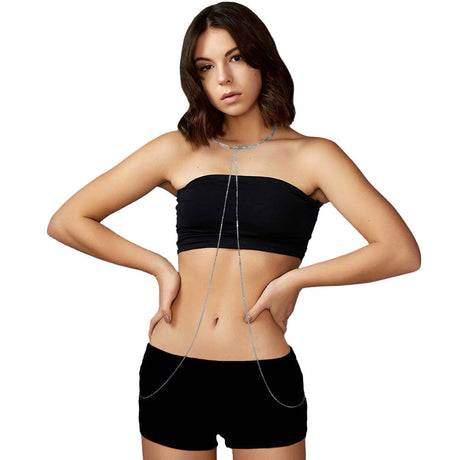 Metal Chocker Cross Metal Body Chain by Madeline Love