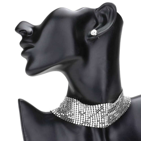 Metal Choker Jewelry Set by Madeline Love