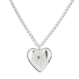 Rhinestone Embellished Star Metal Heart Pendant Necklace by Madeline Love