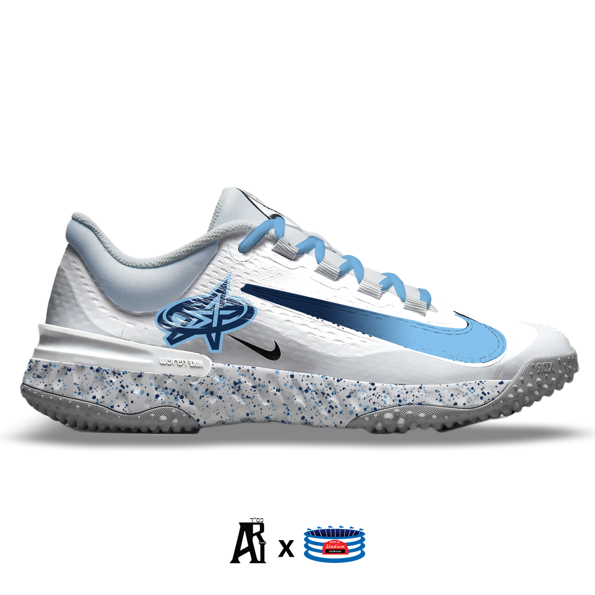 "Carolina Sports Academy" Nike Alpha Huarache Elite 4 Turfs by Stadium Custom Kicks