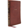 Nkjv, Reference Bible, Center-Column Giant Print, Leathersoft, Brown, Red Letter Edition, Thumb Indexed, Comfort Print: Holy Bible, New King James Ver