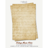 Vintage Music Notes Stationery Paper: Half Letter Size Paper, Music Themed, Letter Writing Paper, 25-sheets
