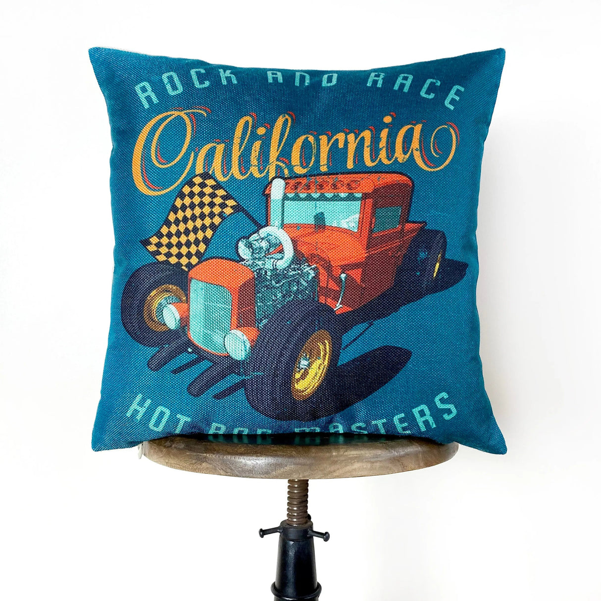 Rock and Race Hot Rod | Pillow Cover |  Throw Pillow | Fathers day | Dad Gift | Classic Car | Gift Ideas | Pillow | Hot Rod | Room Décor by UniikPillows