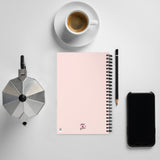 Roe Roe Roe Your Vote Pink Spiral Notebook by Salt and Sparkle