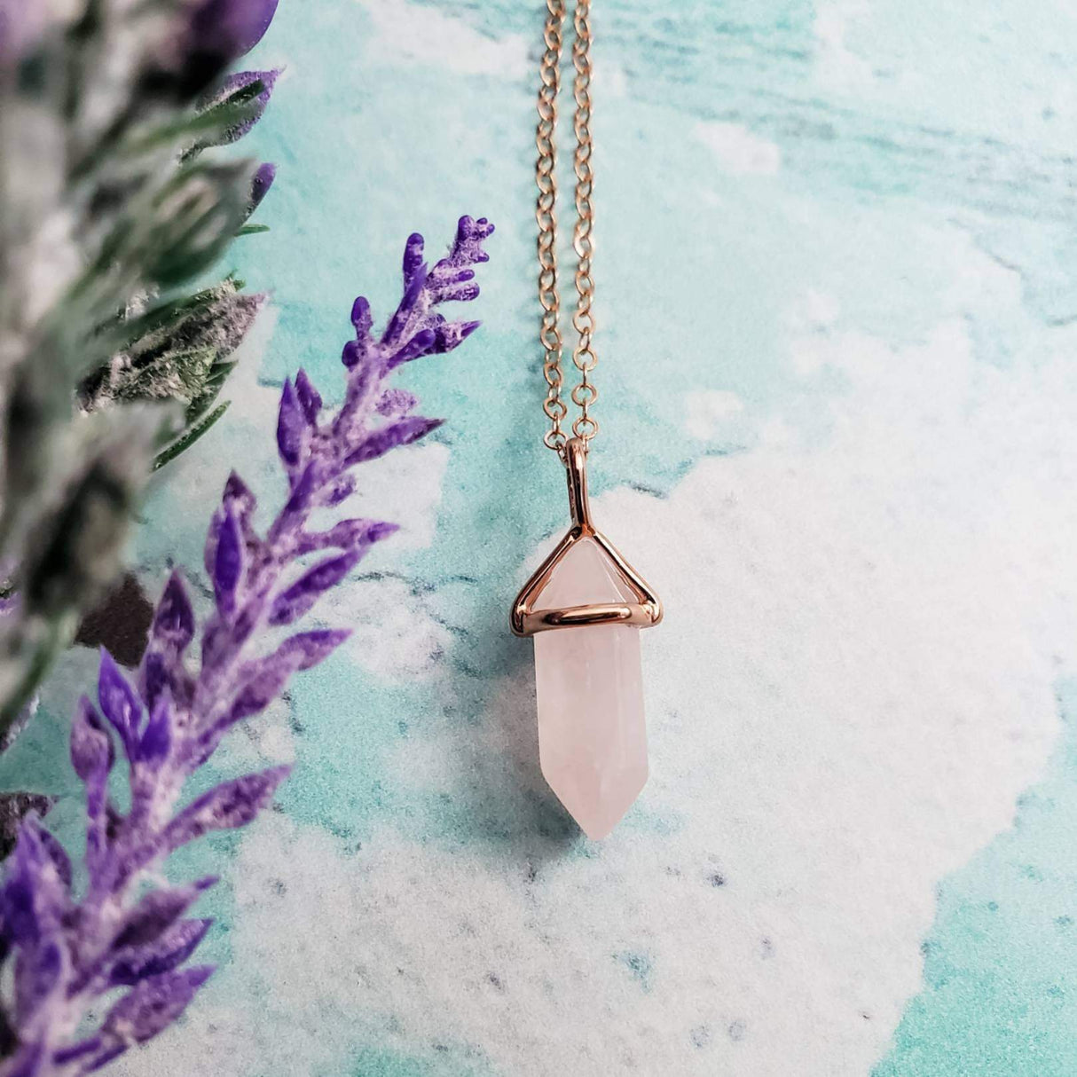 Rose Gold Tiny Spike Necklace by Salt and Sparkle