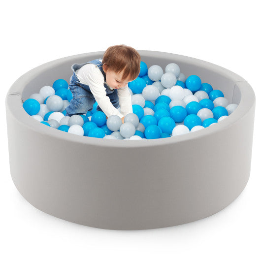 Kiddie Baby Playpen with 200 Ocean Balls and Storage Bag-Gray