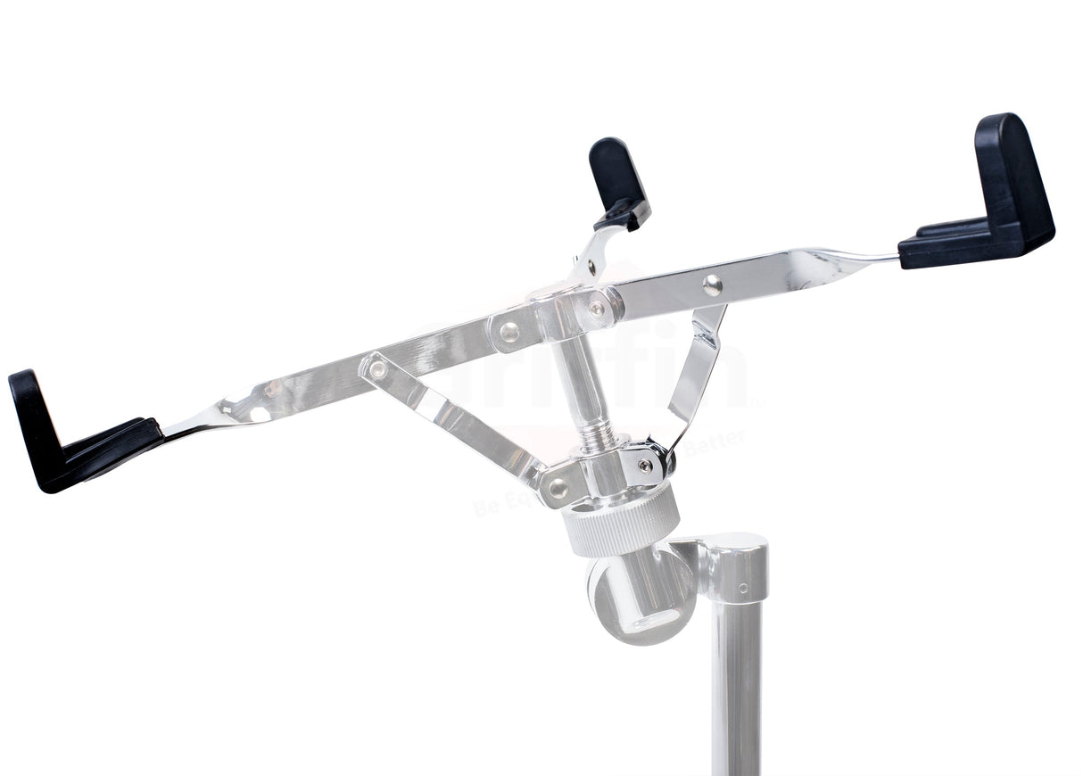 GRIFFIN Deluxe Snare Drum Stand | Percussion Hardware Kit with Key | Double Braced Medium Weight Mount for Snares, Tom Drums & Practice Pad | Adjustable Height & Tilting Gear Clamp Style Basket Holder by GeekStands.com