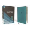 Niv, Foundation Study Bible, Leathersoft, Teal, Red Letter