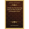 A Pickle For The Knowing Ones Or Plain Truths In A Homespun Dress