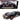 1966 Ford GT-40 MK II #2 Black with Silver Stripes After Race (Dirty Version) 1/18 Diecast Model Car by Shelby Collectibles