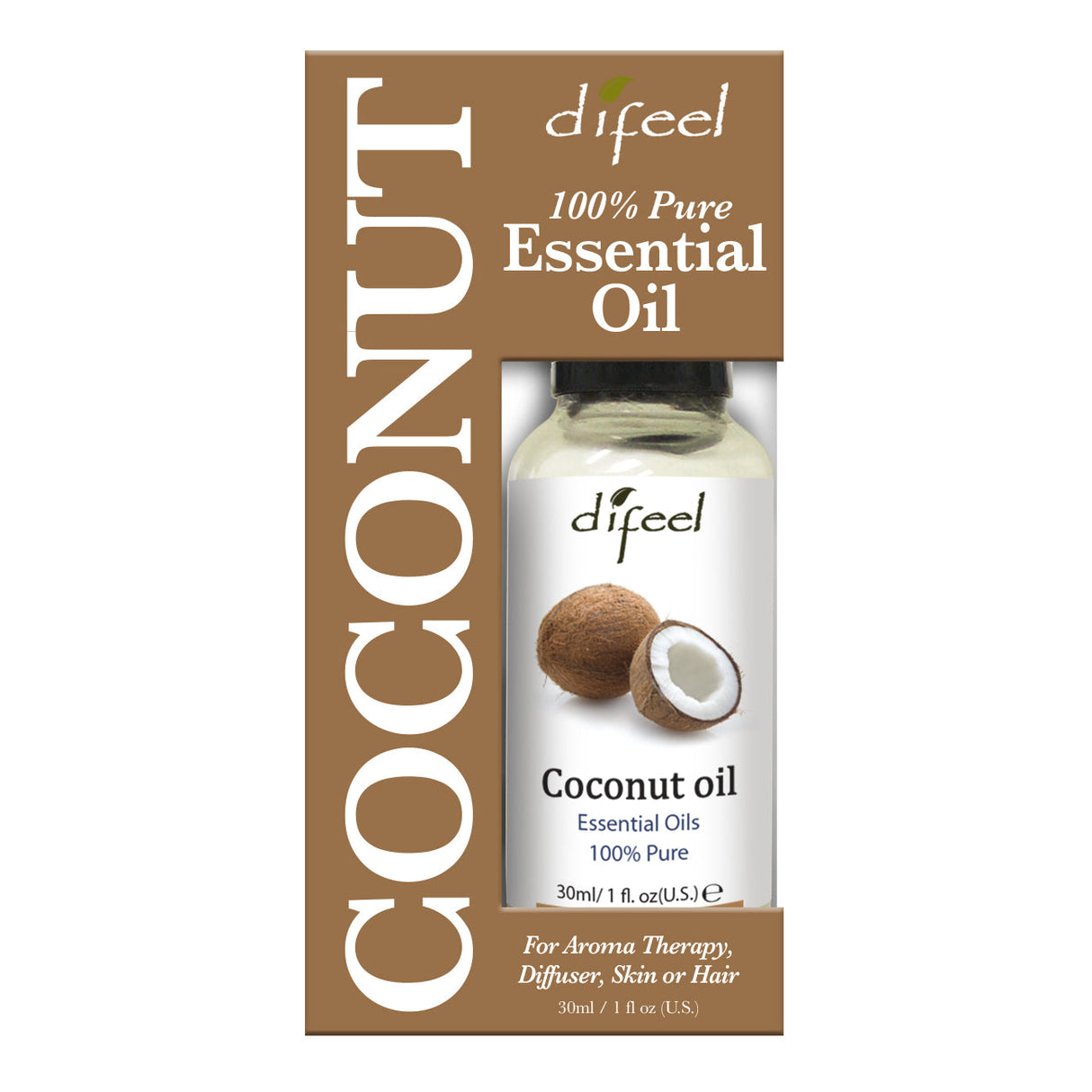 Difeel 100% Pure Essential Oil - Coconut Oil, Boxed 1 oz. by difeel - find your natural beauty