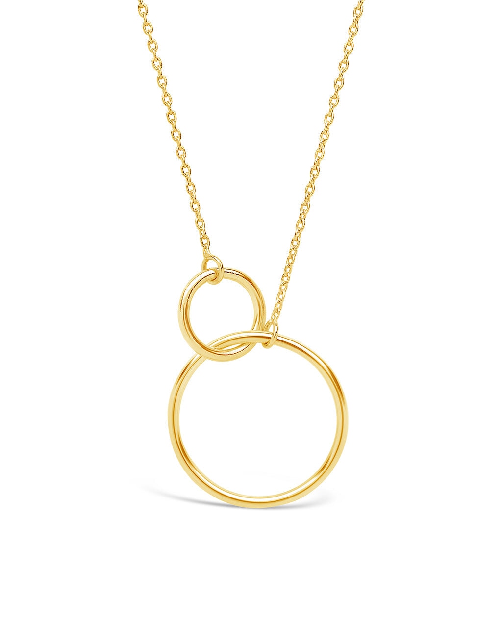 Sterling Silver Interlocking Open Circle Pendant by Sterling Forever