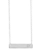 Sterling Silver Bar Initial Necklace by Sterling Forever