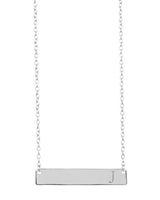 Sterling Silver Bar Initial Necklace by Sterling Forever